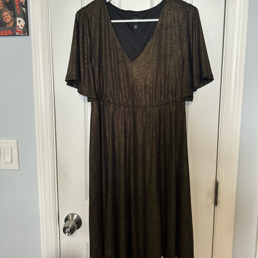 Torrid Black Gold Dress Size 00‎